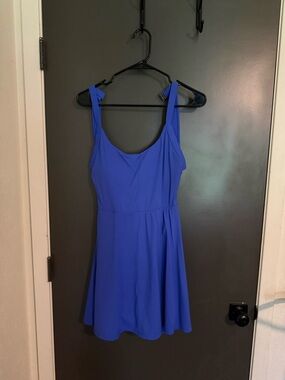 HALARA Royal Blue Sleeveless Scoop Neck Dress
